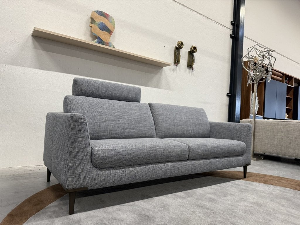 Nieuw Leolux Evidence Brisa Bank blauw stof design 211, Leolux, Info@leolux.nl, 75 tot 100 cm, Rechte bank