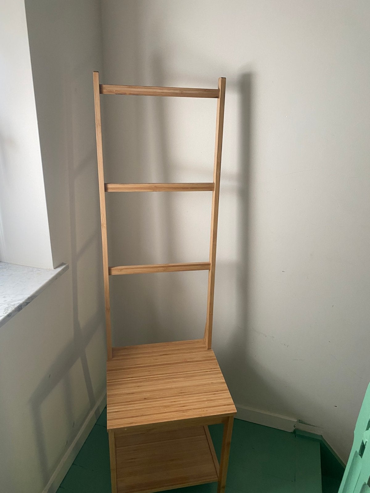 Ikea Ragrund bamboe badkamerstoel en handdoekrek, Huis en Inrichting, Ophalen, Zo goed als nieuw