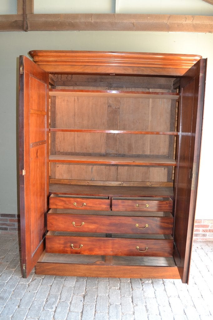 Prachtige antieke mahonie houten poortkast., Verzenden