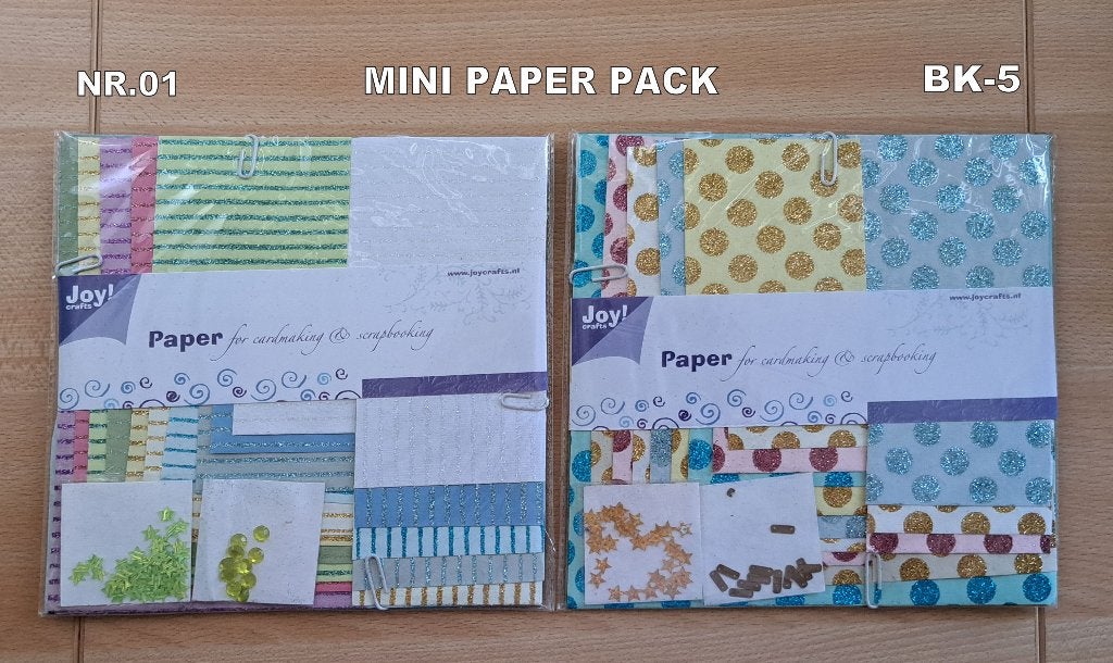 nr.01.MINI GLITTER PAPER PACK VOOR KAARTEN MAKEN en SCRAPPEN, Ophalen of Verzenden, Nieuw, Overige thema's, Overige typen