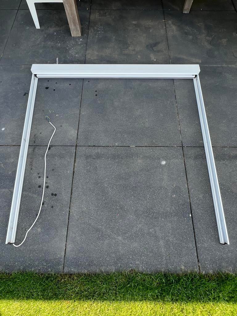 Roma elektrisch zonnescherm ZIP 1700x1600 mm, gebroken wit, Gebruikt, Wit, 150 tot 200 cm, Ophalen of Verzenden