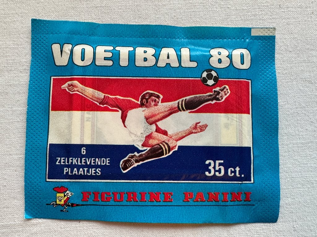 Panini zakje Voetbal 80., Verzamelen, Sportartikelen en Voetbal, Ophalen of Verzenden, Zo goed als nieuw, Buitenlandse clubs, Poster, Plaatje of Sticker