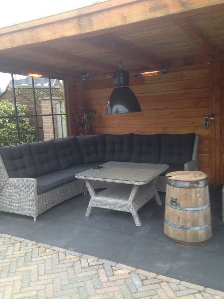 Terrasverwarming, ULTRA LOW GLARE,2000 watt RC 3 , bluetooth, Elektrisch, Nieuw, Ophalen of Verzenden, Waterbestendig