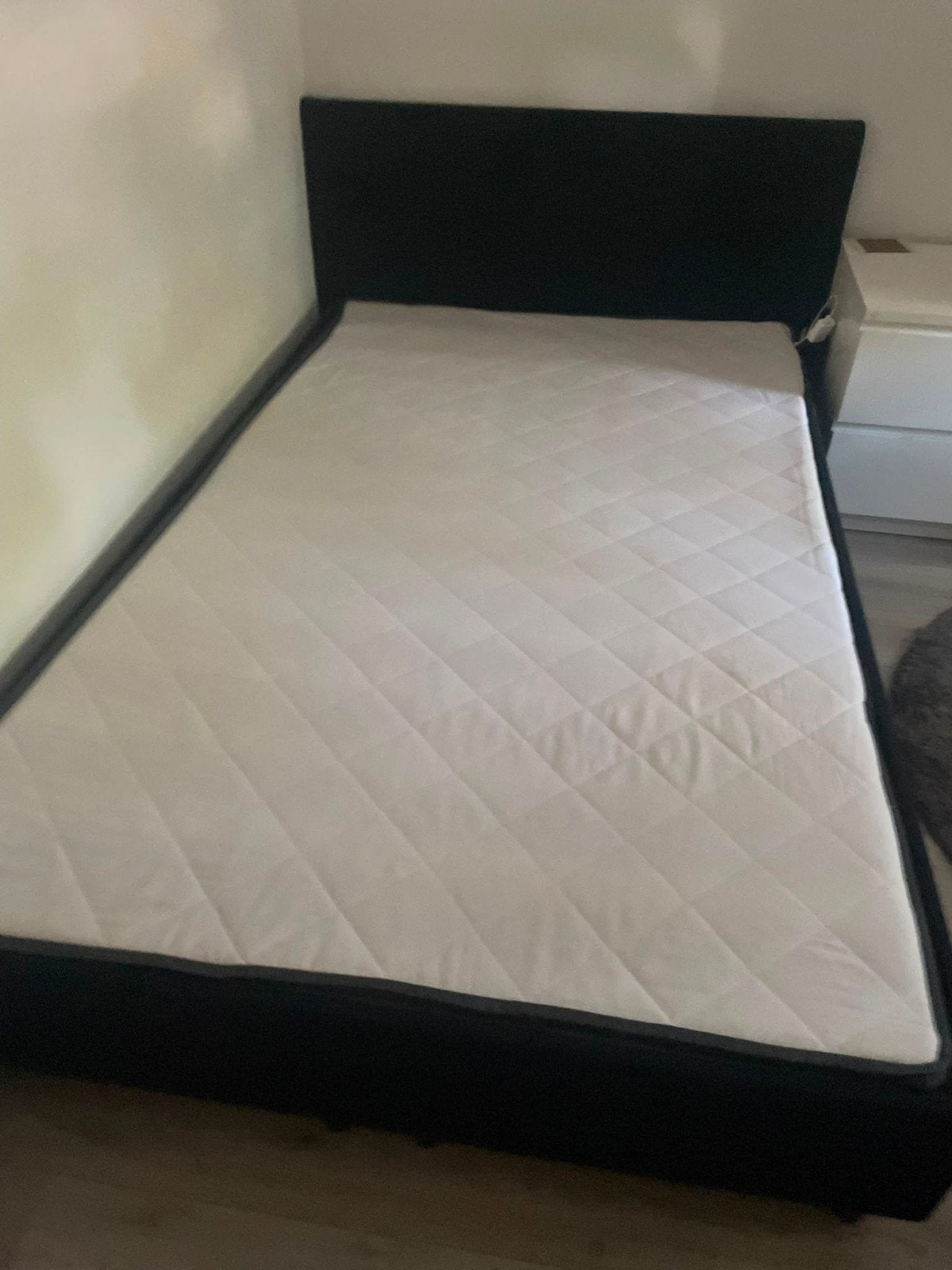 Eenpersoons boxspring - Zwart, Ophalen, Gebruikt, Eenpersoons, Zwart