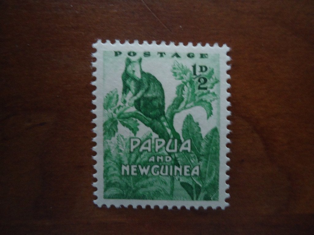 Dier kangoeroe PapuaNewGuinea 1952, mi. 1 postfris, Ophalen of Verzenden, Postfris, Dier of Natuur