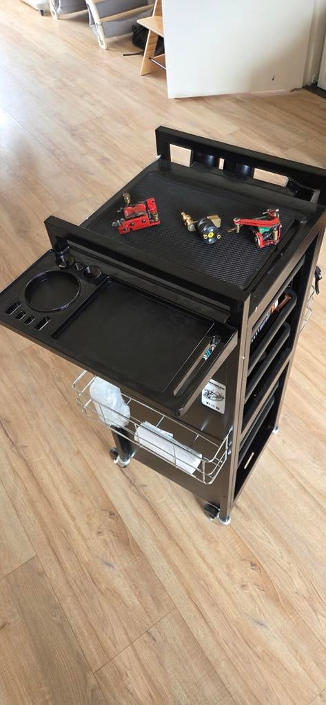 Tattoo trolley staal incl. Inhoud, Ophalen