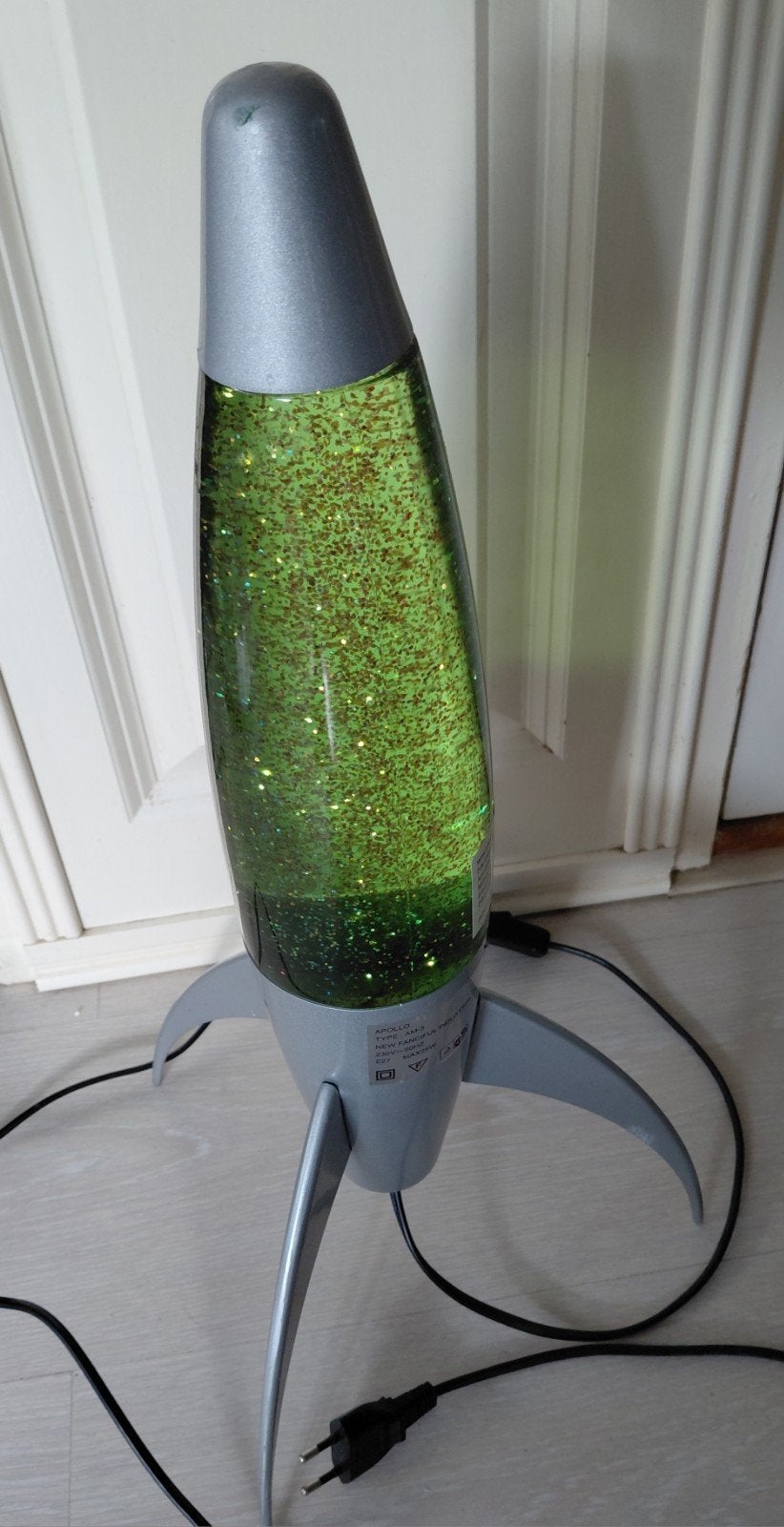 Lavalamp raket glas, Ophalen of Verzenden, Gebruikt