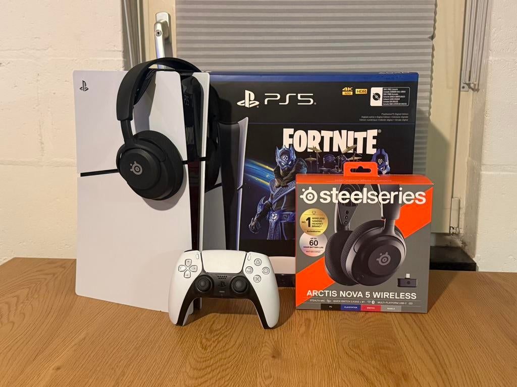 PlayStation 5 Digital - Controller - Headset, Ophalen of Verzenden, Zo goed als nieuw, Playstation 5 Digital