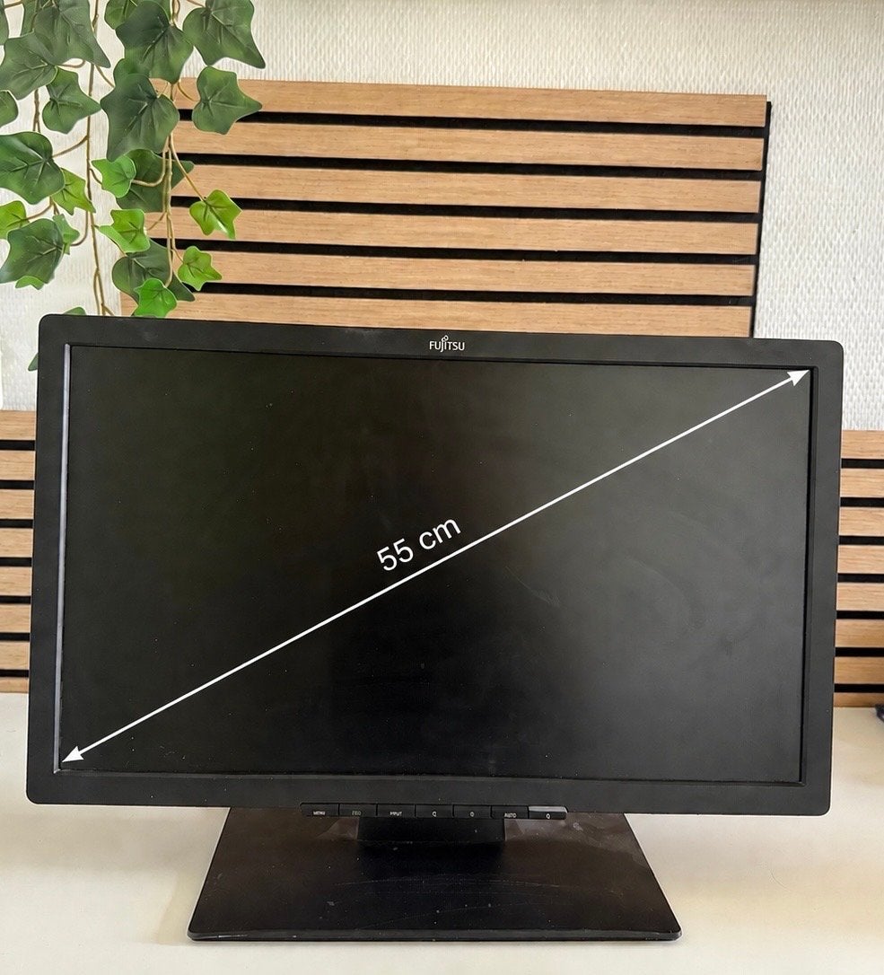 Fujitsu 60Hz Monitor met Ingebouwde Speakers en Kabels, Computers en Software, Monitoren, Ophalen, Ingebouwde speakers, 60 Hz of minder