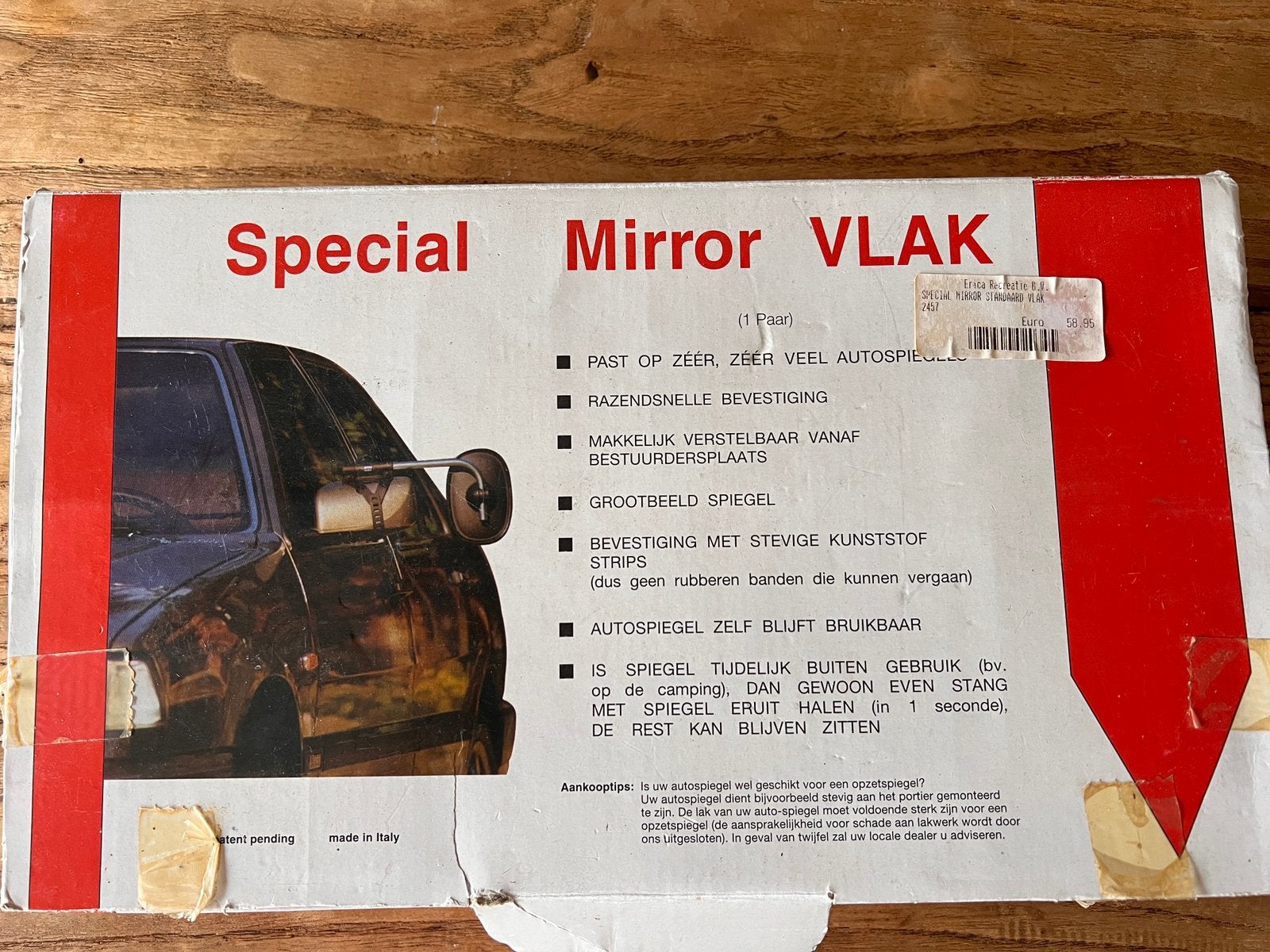 OK!CAR sarl Caravan/aanhanger spiegels vlak, Ophalen of Verzenden, Gebruikt