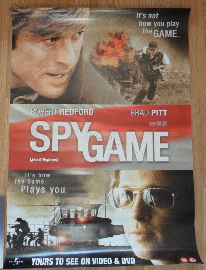 POSTER spy game (70x100cm) brad pitt + robert redford, Verzamelen, Posters, Rechthoekig Staand, Ophalen of Verzenden, Zo goed als nieuw
