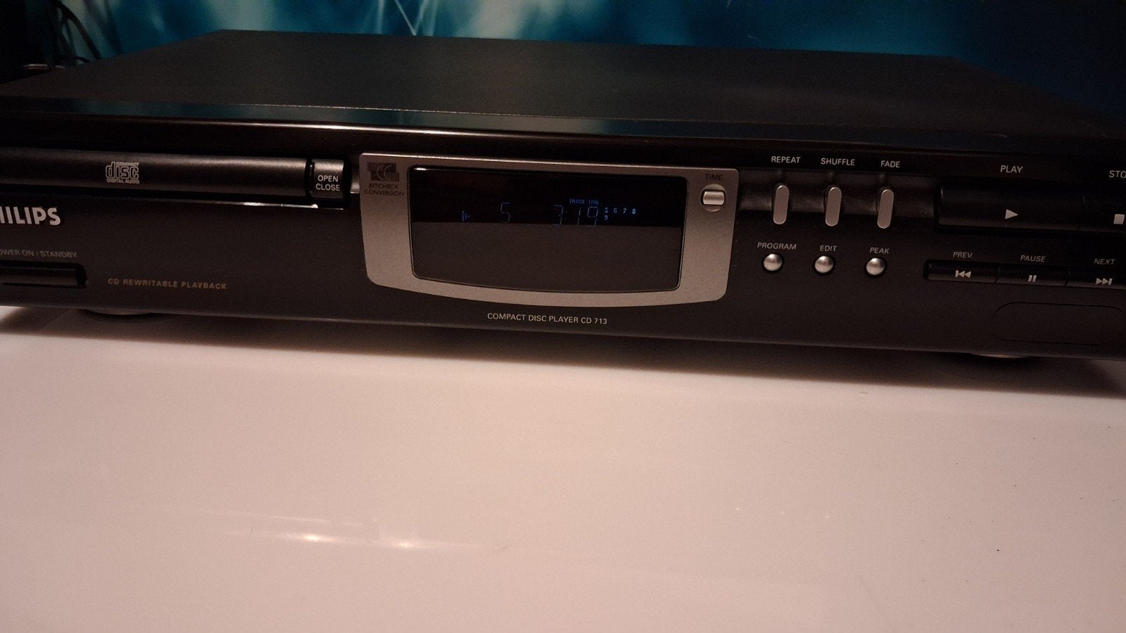 Philips CD 713  cd speler +afstandsbediening, Audio, Tv en Foto, Cd-spelers, Ophalen of Verzenden, Gebruikt, Philips