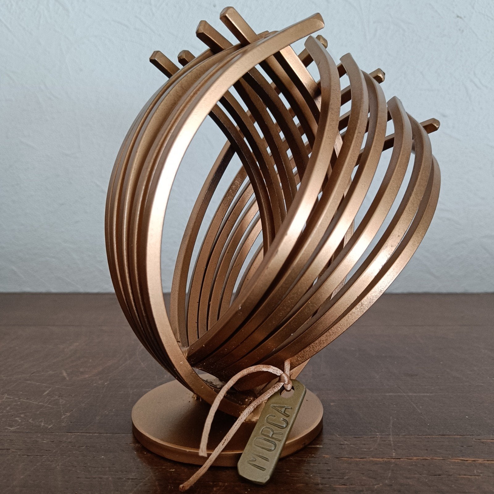 Abstracte metalen sculptuur "Morca"Ciami Italy., Minder dan 20 cm, Ophalen of Verzenden, Beeld, Abstract