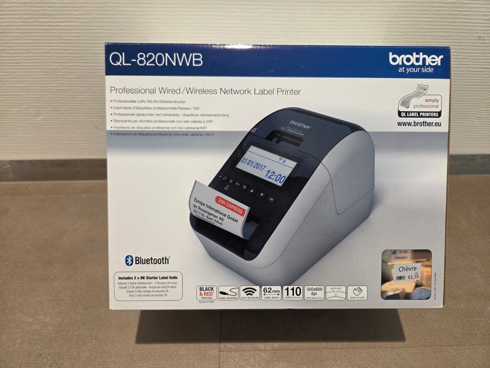 Brother QL-820NWB professionele labelprinter – 3 stuks, Computers en Software, Labelprinters, Ophalen, Gebruikt