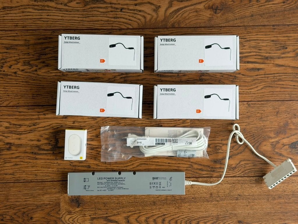 4x Ikea Ytberg kastverlichting met Knop, Driver en Snoer, Ophalen of Verzenden, Nieuw