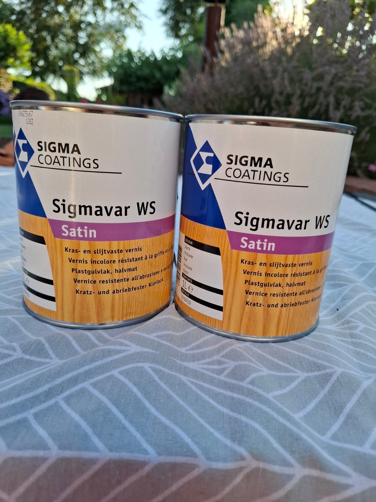 2x Sigma Coatings Sigmavar WS Satin Vernis 1L, Ophalen of Verzenden