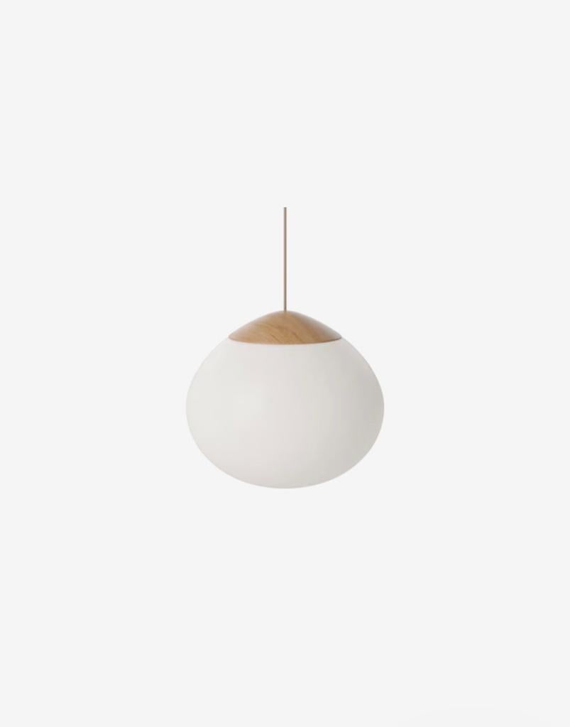 BOLIA Acorn hanglamp 32 cm geolied eiken, opaal glas, Ophalen, Nieuw, Glas, Minder dan 50 cm