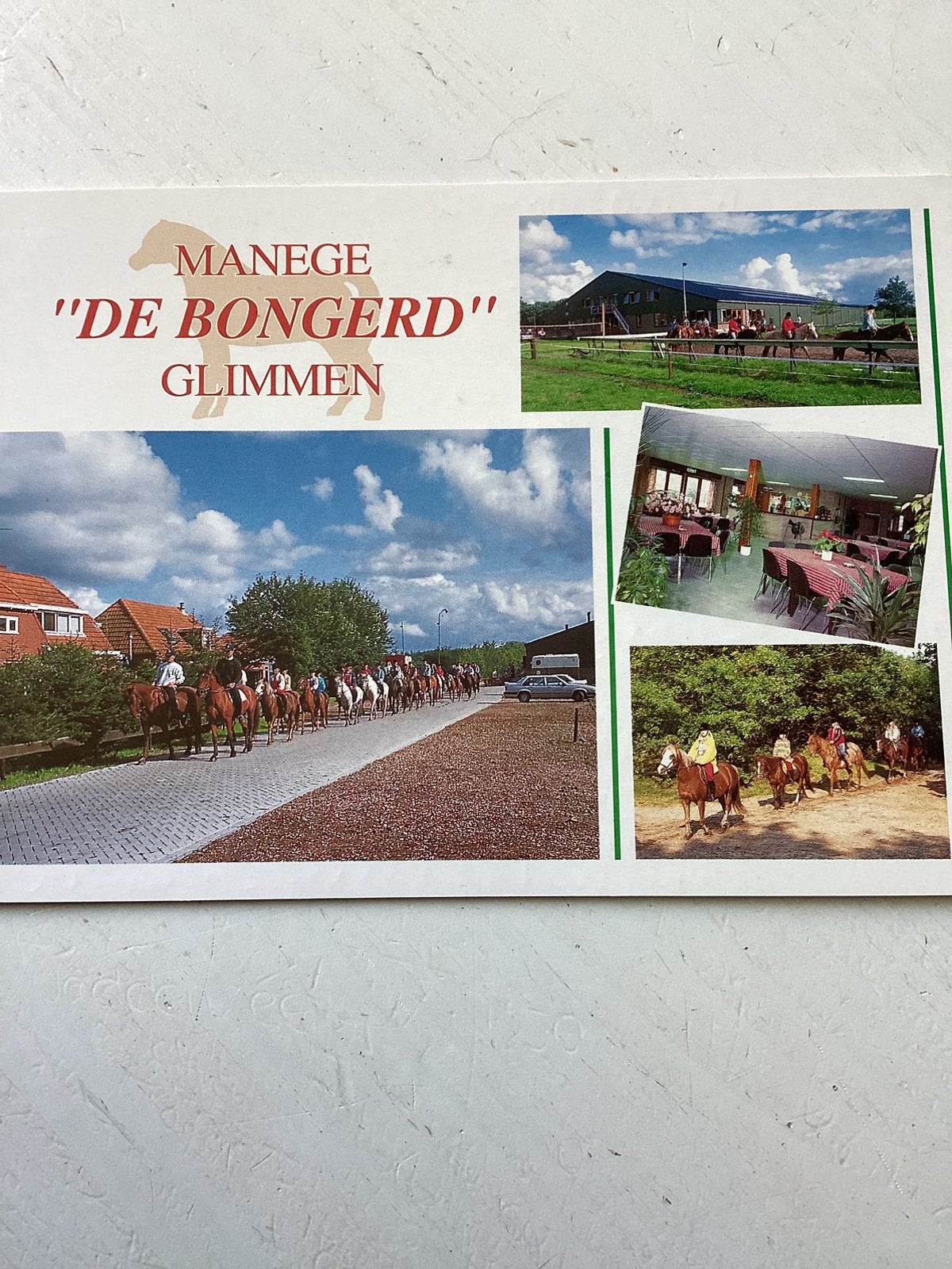 Ansichtkaart Manege De Bongerd in Glimmen, Verzenden, 1980 tot heden, Gelopen, Groningen