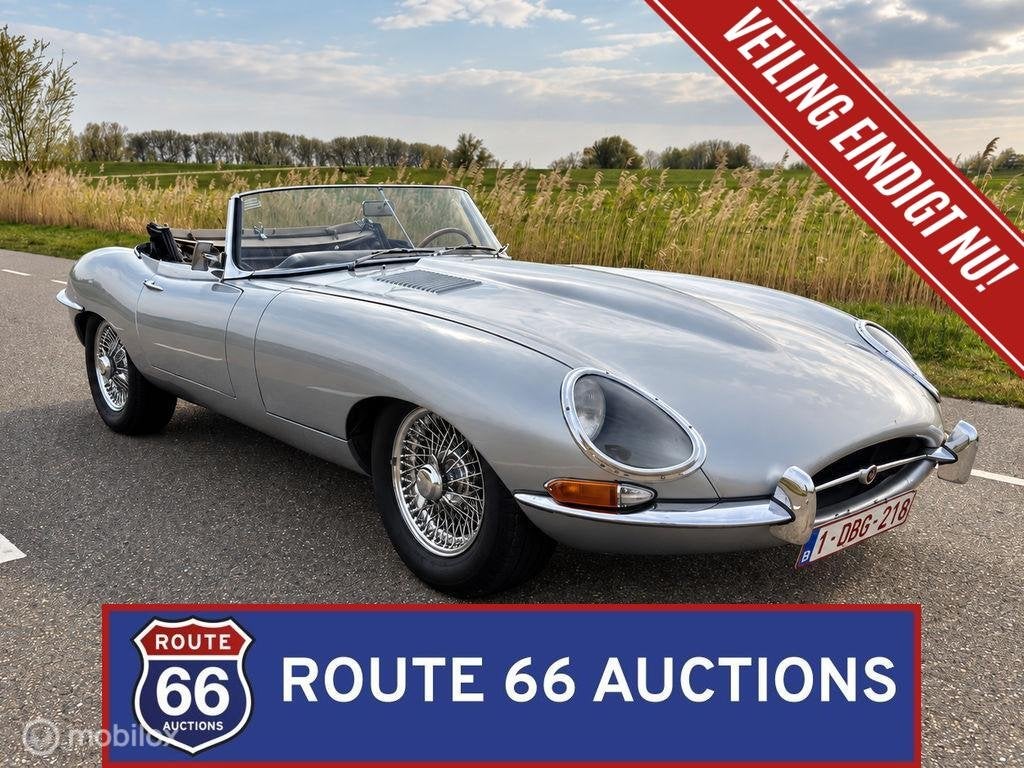 Jaguar E-Type Series 1 3.8 OTS | 1963 | Route 66 Auctions, Auto's, Overige carrosserieën, Zwart, Bedrijf, Handgeschakeld