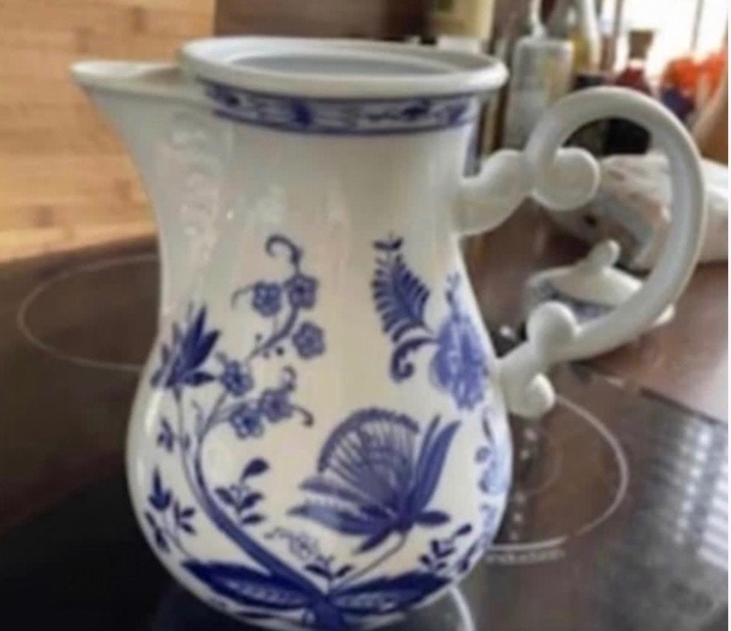 Zwiebelmuster koffiepot, Huis en Inrichting, Ophalen, Overige typen, Zo goed als nieuw, Overige stijlen
