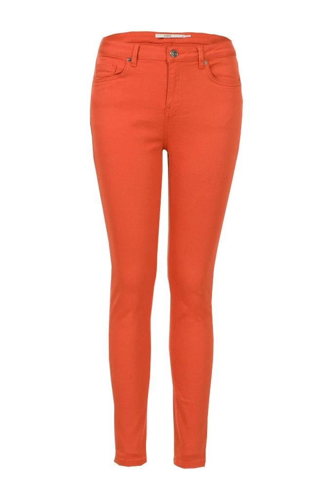 Steps skinny broek, oranje, mt 38, zgan, Kleding | Dames, Broeken en Pantalons, Maat 38/40 (M), Oranje, Ophalen of Verzenden, Zo goed als nieuw