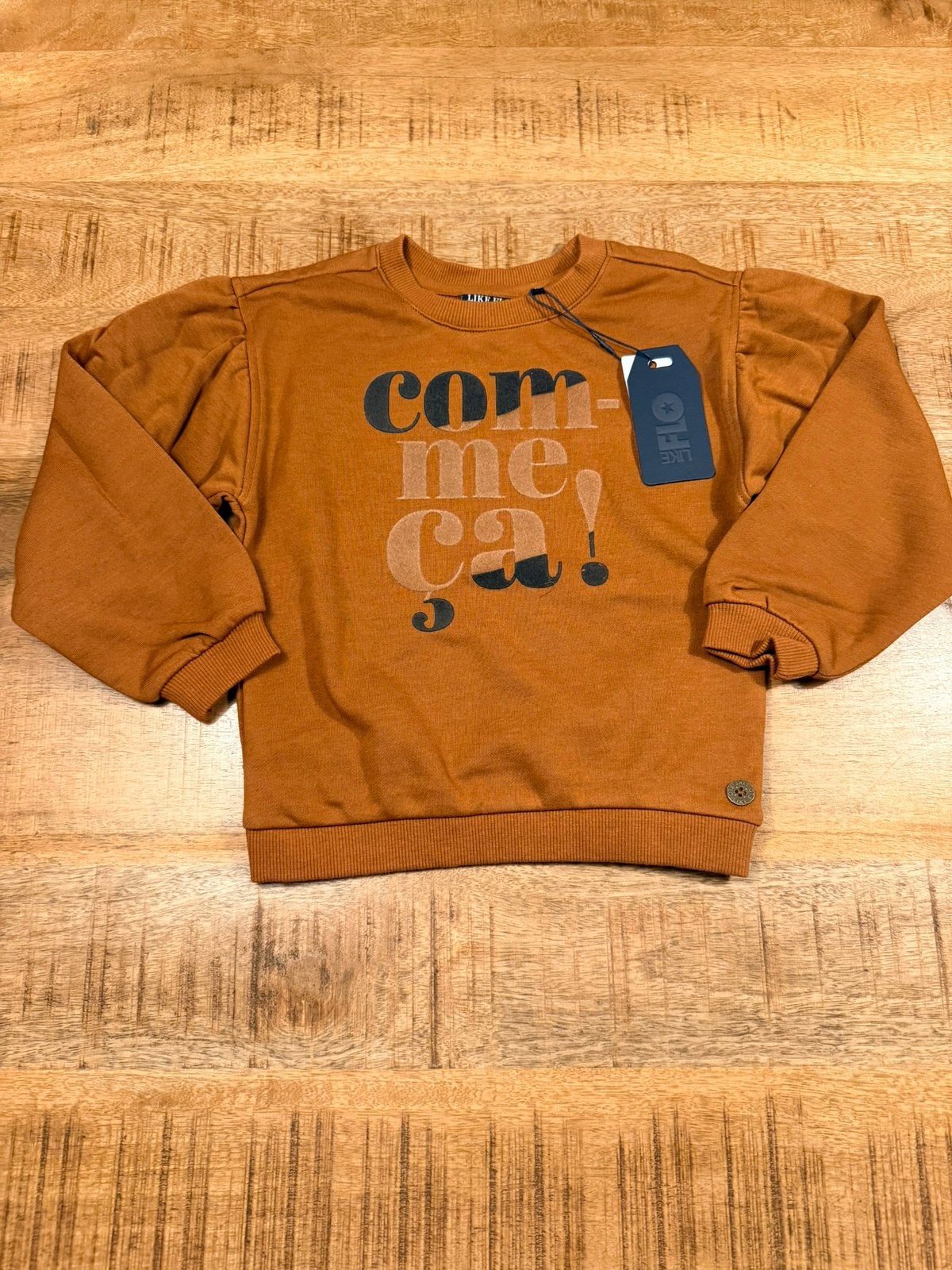 Like Flo trui bruin maat 110, Kinderen en Baby's, Kinderkleding | Maat 110, Ophalen of Verzenden, Zo goed als nieuw, Meisje, Trui of Vest