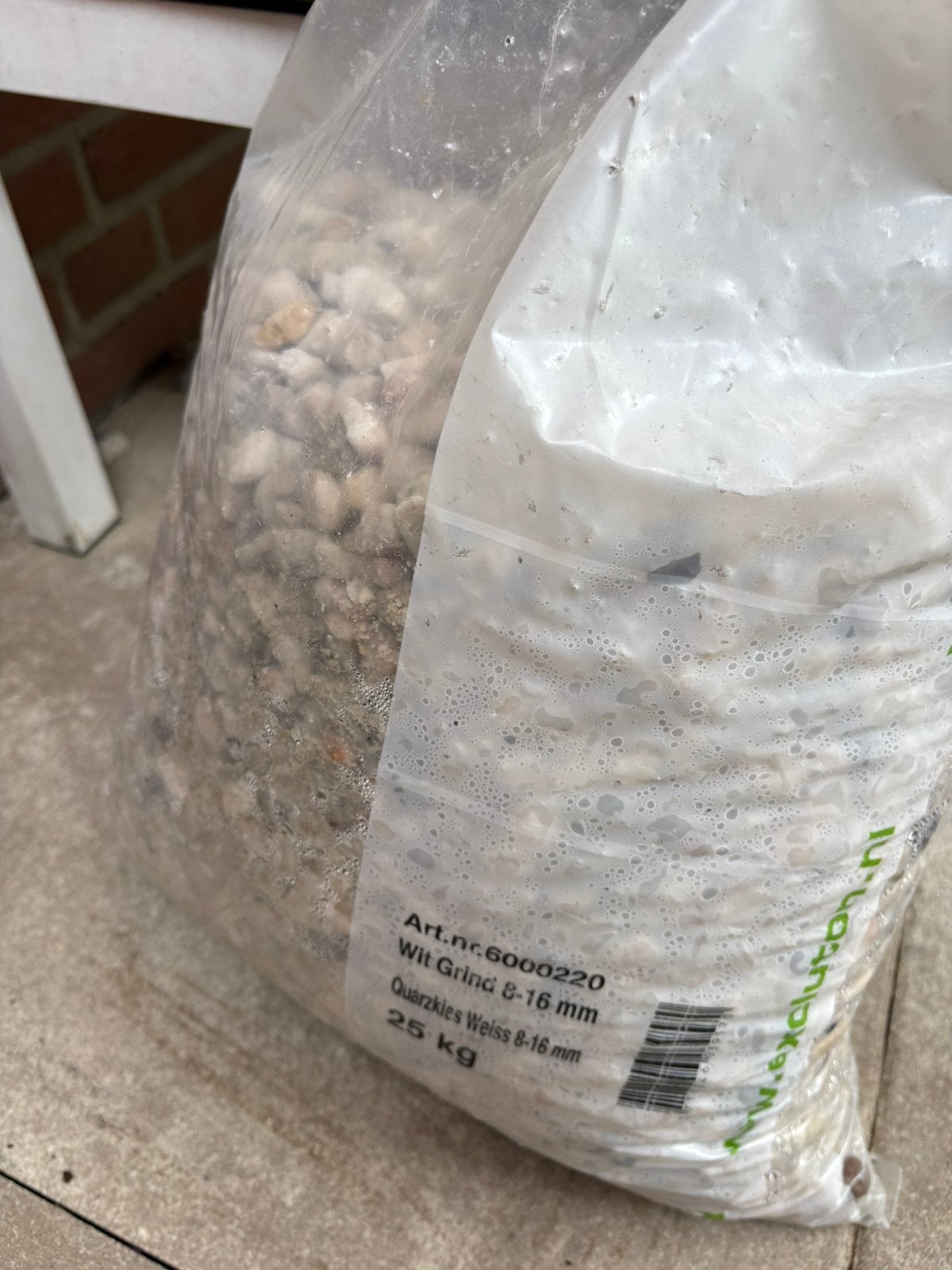 1 zak grind 25 kg Nieuw, Ophalen, Nieuw, Wit, Grind