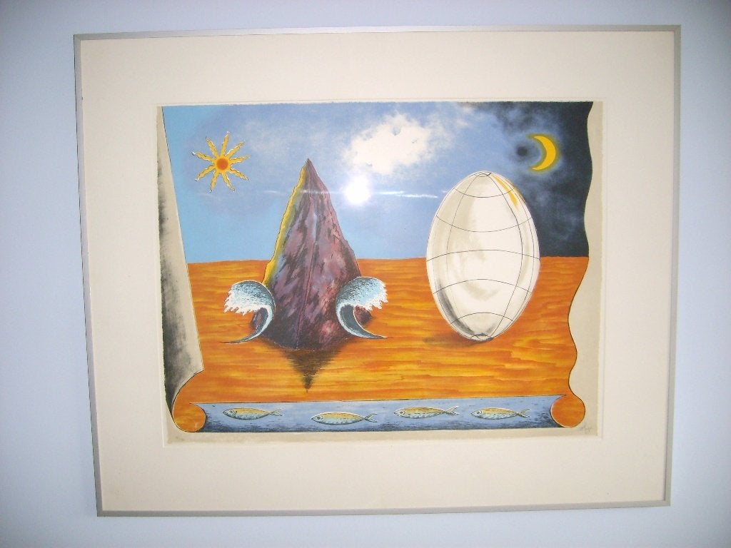Mareike Geys - groot surrealistisch werk - gesigneerd, Gesigneerd, Ophalen, Zeefdruk