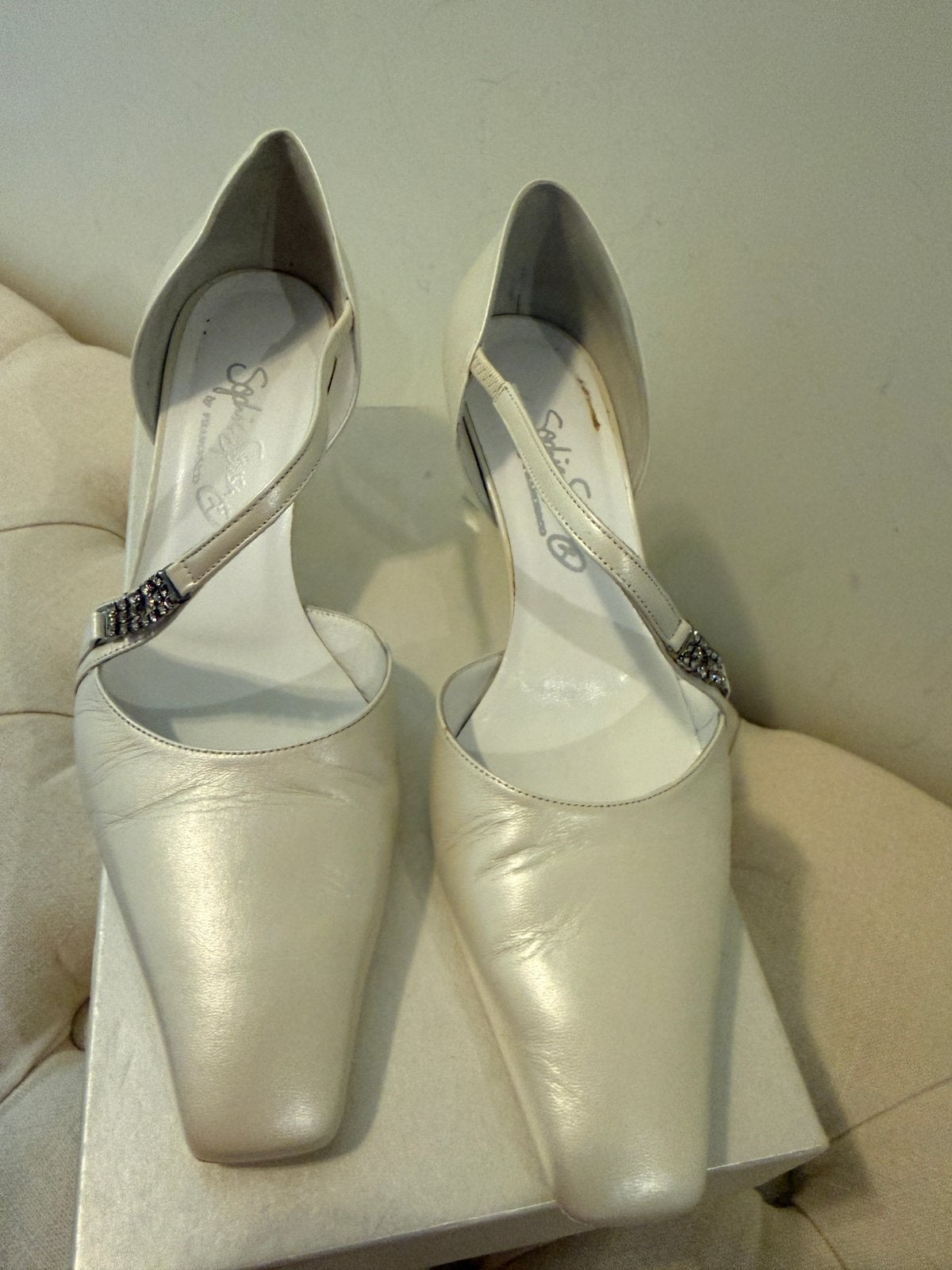 Bruidsschoenen wit Sophie Esposa maat 39, Ophalen of Verzenden, Zo goed als nieuw, Wit, Schoenen
