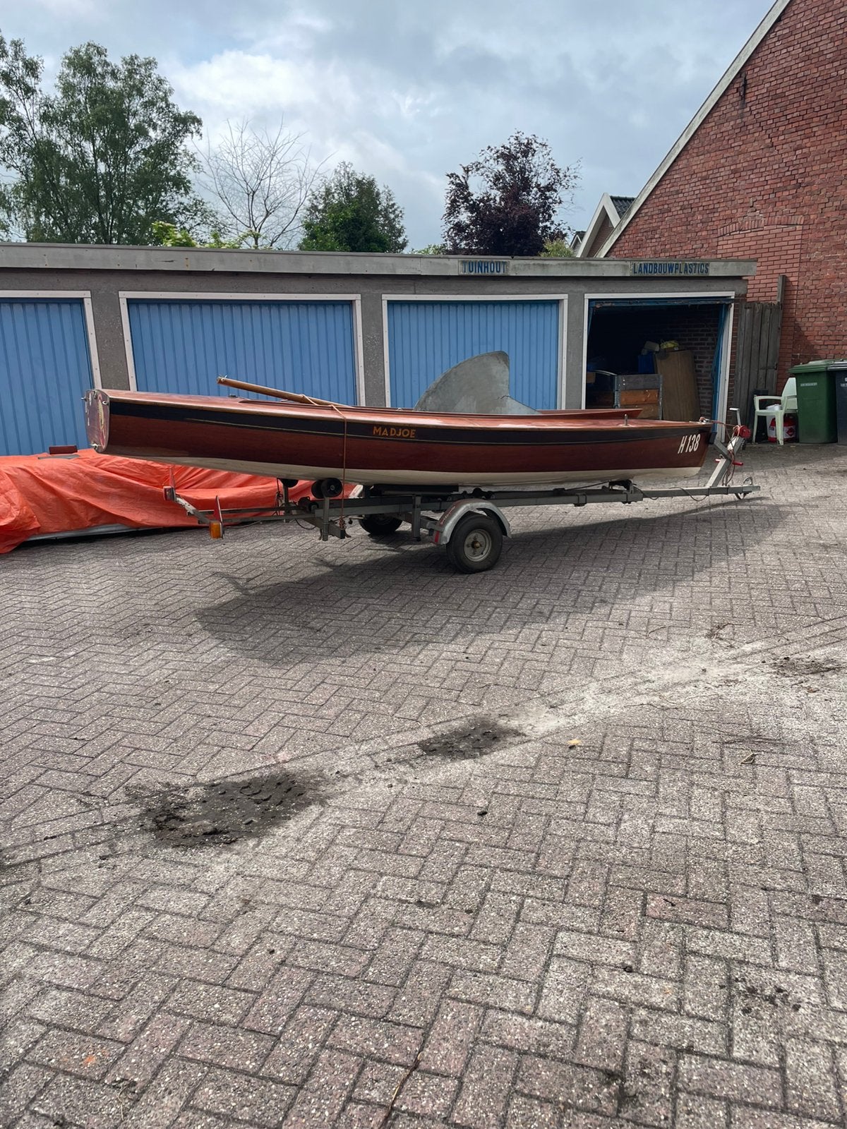 Te koop historische Olympia H138 Madjoe 2941 houten zeilboot, Ophalen, Gebruikt, 6 m, Jol