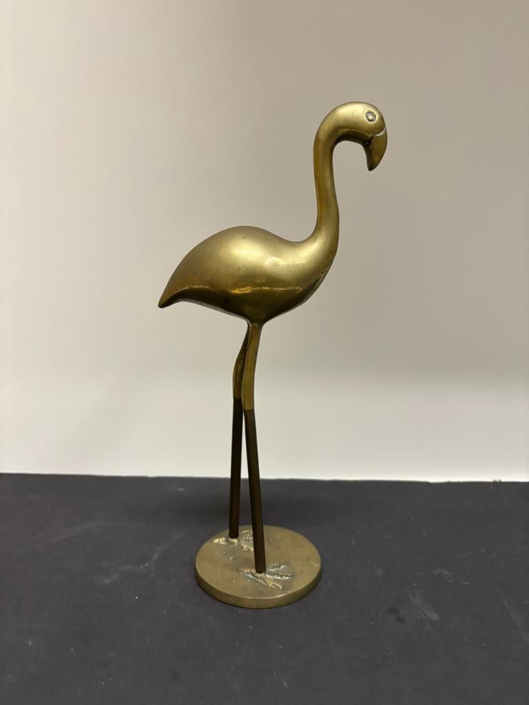 Vintage messing flamingo, Antiek en Kunst, Antiek | Koper en Brons, Ophalen of Verzenden