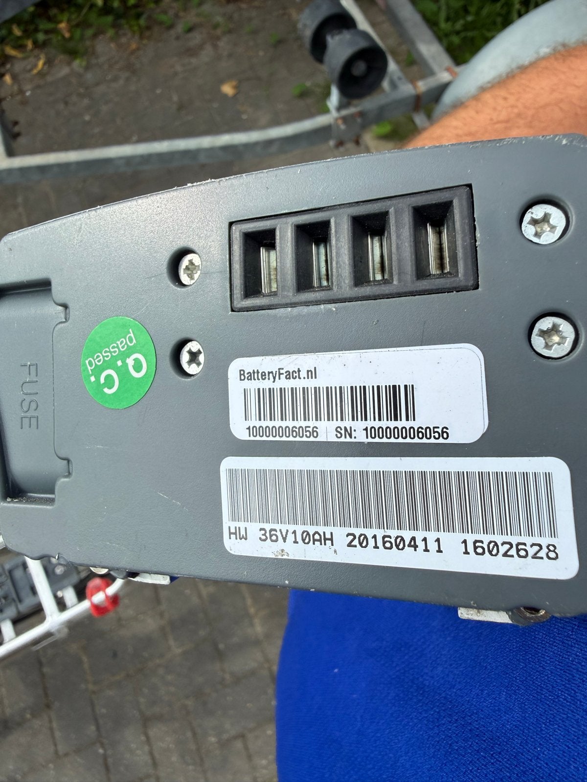 Brusa 36V 10Ah E-bike Accu - Gebruikt Matrabike Cross, Ophalen of Verzenden, Gebruikt