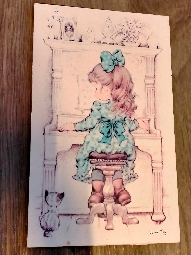 Sarah Kay Holly Hobbie pop poppen vintage plakaat bord, Ophalen of Verzenden, Overige figuren, Gebruikt, Overige typen