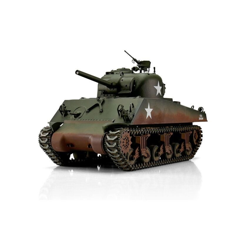 Torro 1/16 RC M4A3 Sherman 75mm Groen IR Servo Pro-Edition, Gebruikt, Schaal 1:16, RTR (Ready to Run), Ophalen