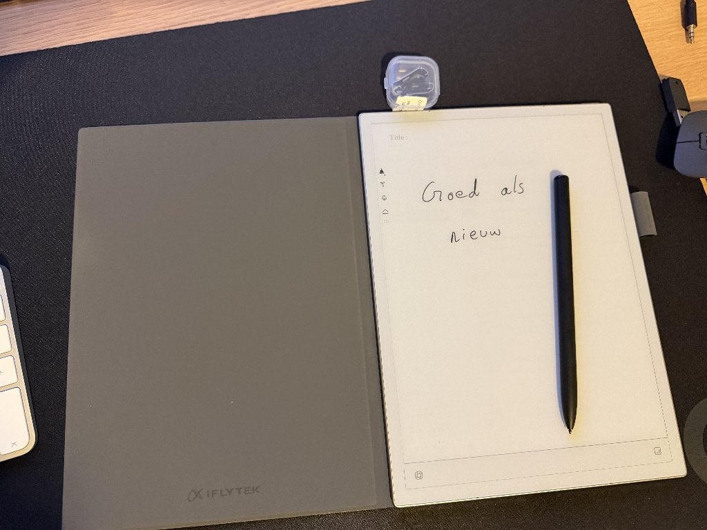 iFlytek AiNote 2 10,65" e-ink tablet met AI transcriptie, Computers en Software, Ophalen of Verzenden, Zo goed als nieuw, 10 inch of meer