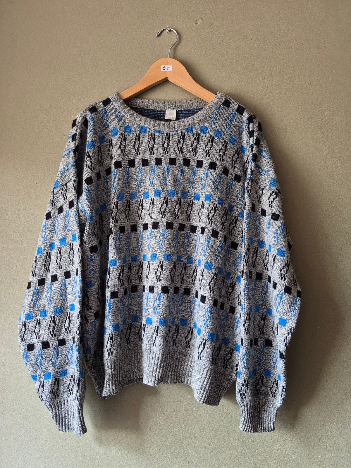 SCOTSPINE Vintage Grandpa Sweater Oversized Maat L - 52, Maat 52/54 (L), ScotsPine, Meerkleurig, Vintage