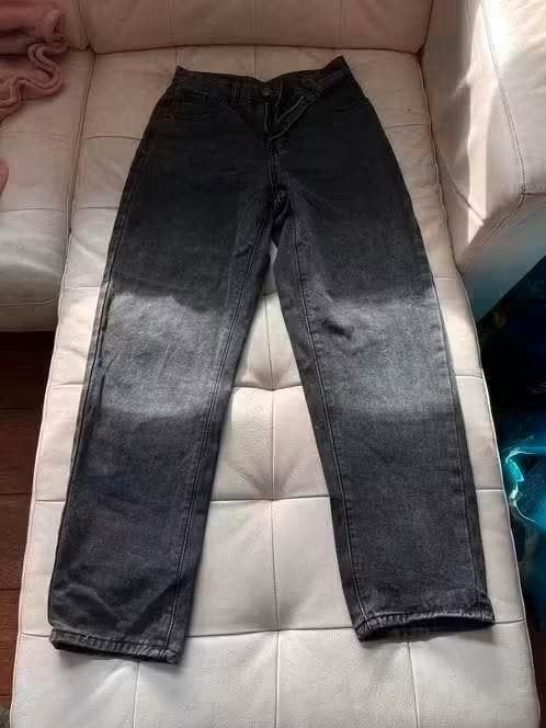 Zwarte Mom Jeans Maat S, Ophalen of Verzenden, Gedragen, Zwart, W28 - W29 (confectie 36)