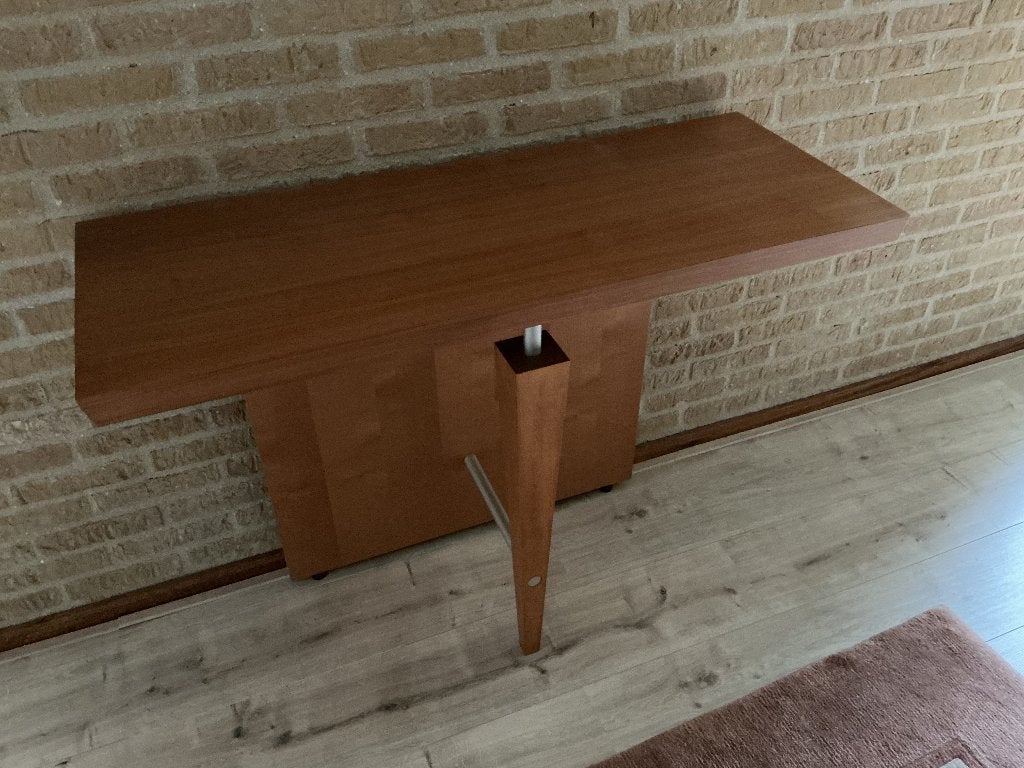 Houten Sidetable, Huis en Inrichting, Tafels | Sidetables, Ophalen, Gebruikt, 100 tot 150 cm, Teakhout