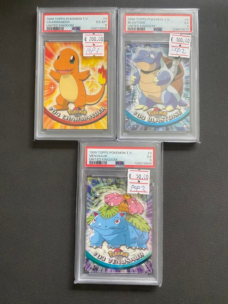 zeldzame psa slabs pokemon kaarten, Ophalen of Verzenden, Zo goed als nieuw, Meerdere kaarten