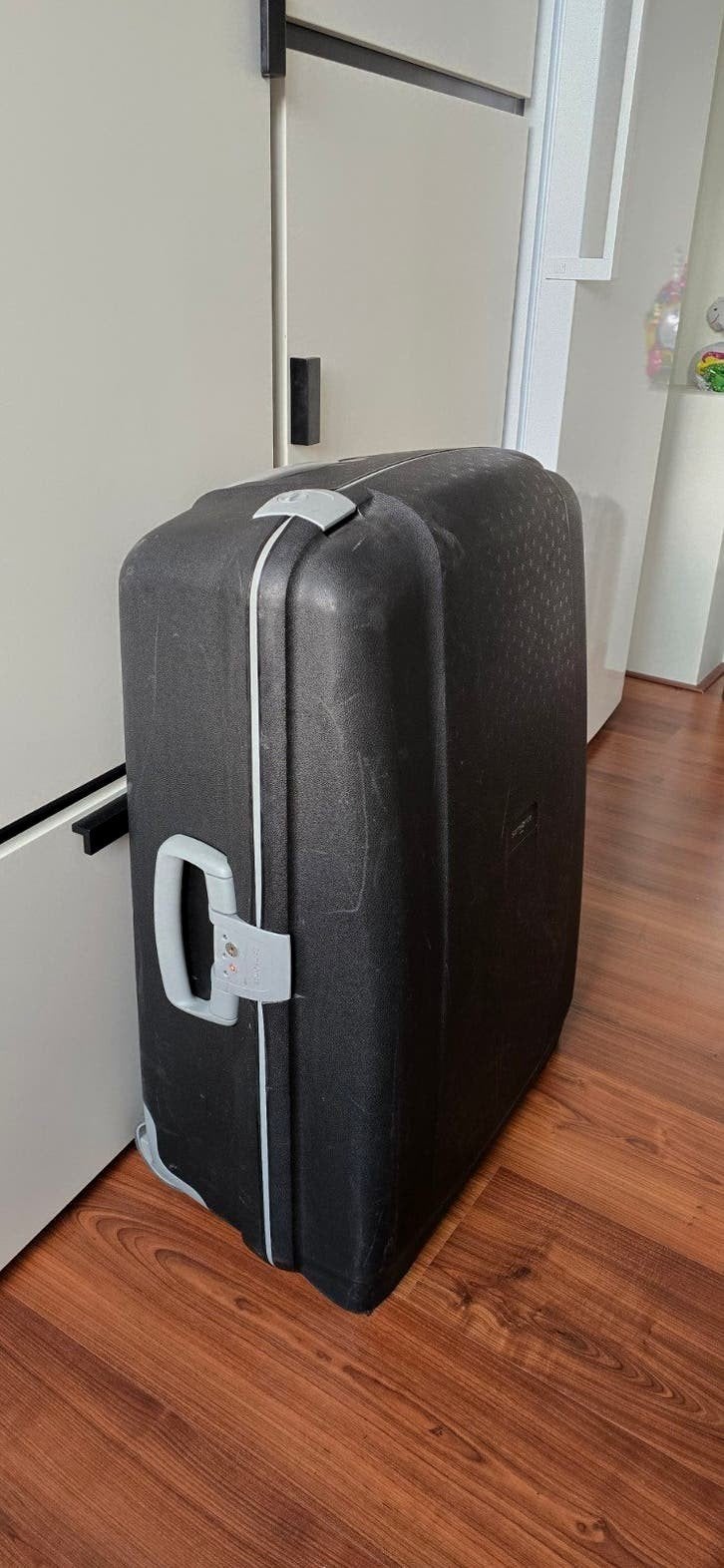 Samsonite Aeris Upright 71 Zwarte Koffer, Wieltjes, Gebruikt, Hard kunststof, 45 tot 55 cm
