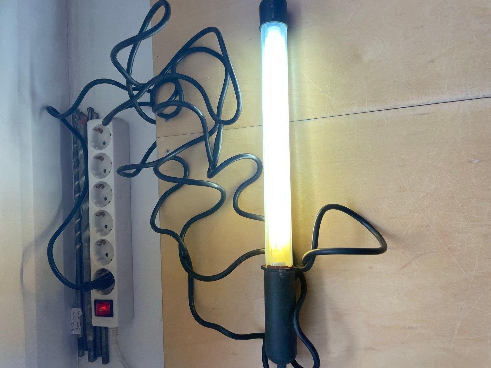 DAKS TL Loop-Lamp 8 Watt - Sylvania Cool White 3 mtr snoer., Met schakelaar, Wit, Gebruikt, Sylvania