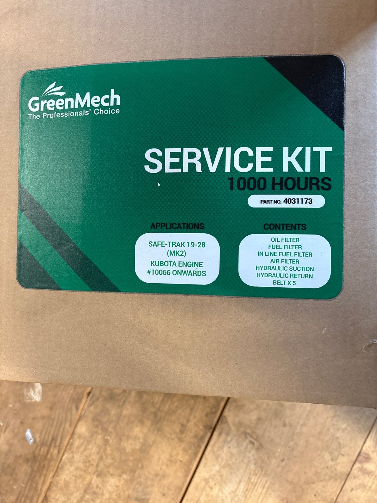 Servicekit GreenMech Safe-Trak 19-28 MK2 Kubota 50pk, Tuin en Terras, Ophalen of Verzenden, Gm, Gm, Gm