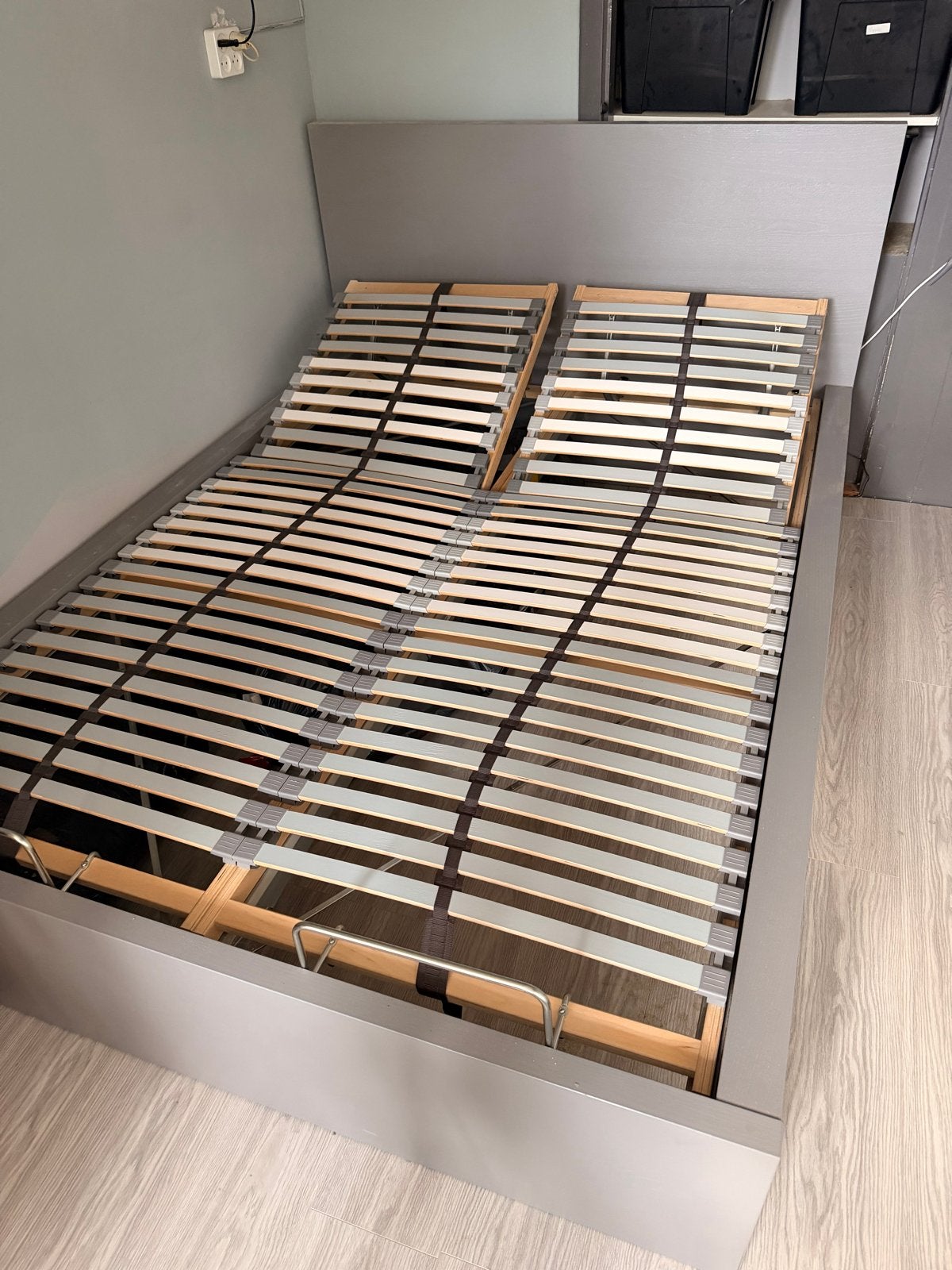 IKEA Malm bed met 2 verstelbare lattenbodems (70x200), Huis en Inrichting, Ophalen, Tweepersoons, 140 cm, 200 cm