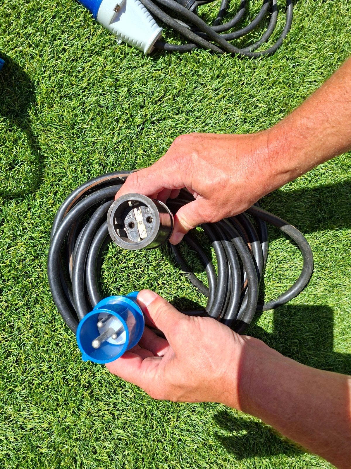 Verlengkabel CEE 230V - 16A voor caravan/camper 5,5 meter, Ophalen, Gebruikt