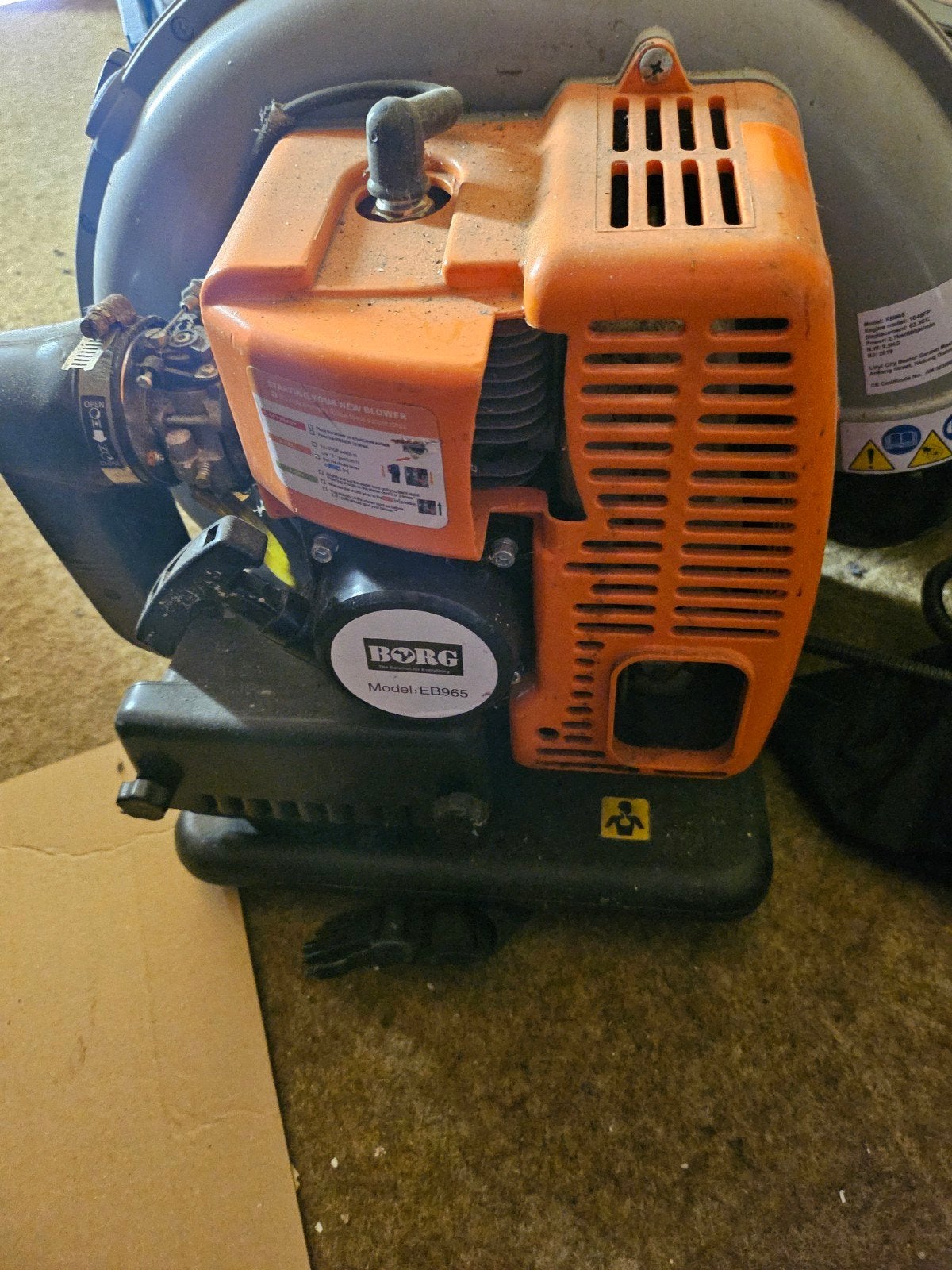 Borg EB965 benzine bladblazer, Tuin en Terras, Ophalen, Gebruikt, Benzine