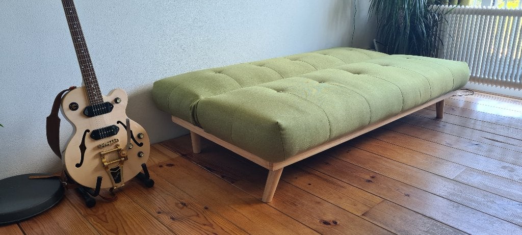 Slaapbank, Ophalen, Tweepersoons, 190 cm of minder, Zo goed als nieuw
