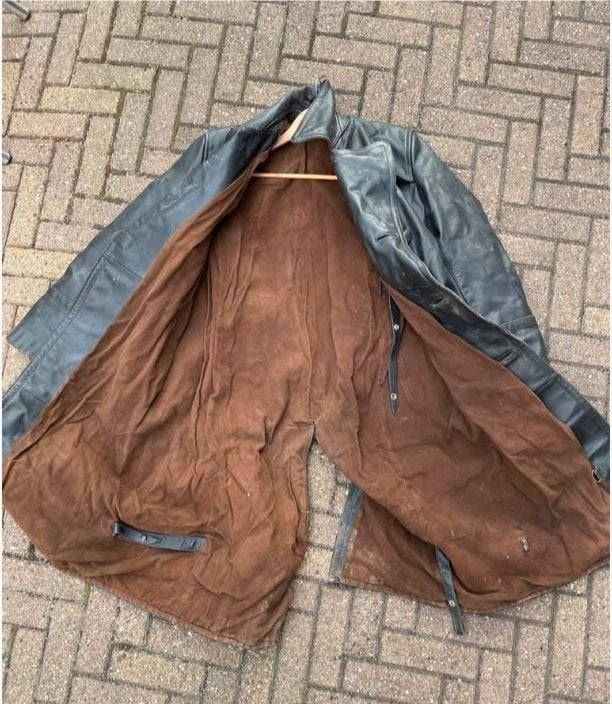 Vintage Hercules Leren Jas - Zwart, Gedragen, Zwart, Gedragen, Hercules, Ophalen
