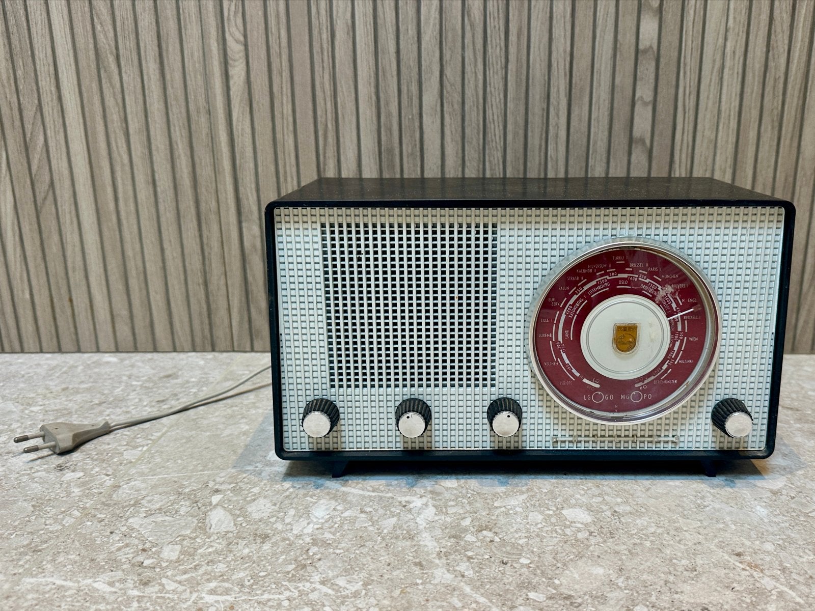Vintage Philips B1X67U/03 buizenradio - Werkend, Ophalen, Gebruikt, Radio