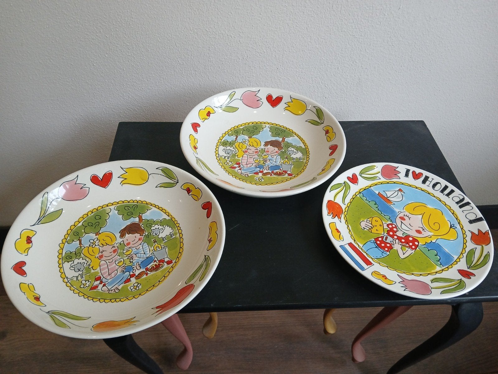 blond amsterdam soep borden en gewoon bord 1 set, Huis en Inrichting, Ophalen of Verzenden, Zo goed als nieuw, Bord(en), Aardewerk