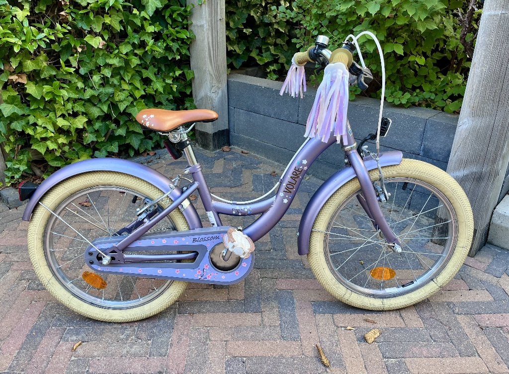 Volare Blossom Meisjesfiets 18 inch - Paars, Ophalen, Velgrem, Volare, 16 tot 20 inch